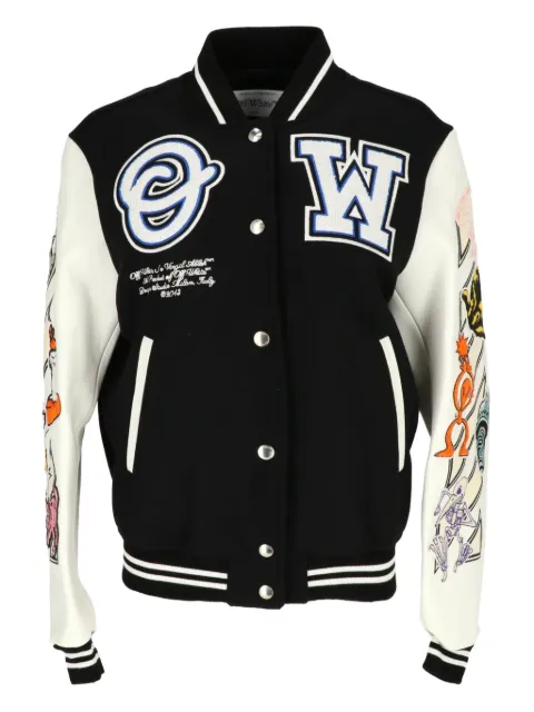 Off-White long-sleeve bomber jacket Black OWJA078G23LEA0011001