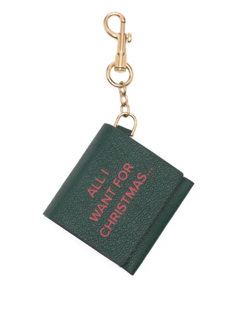 Anya Hindmarch matchstick-appliqué leather keyring Green 205511GREEN