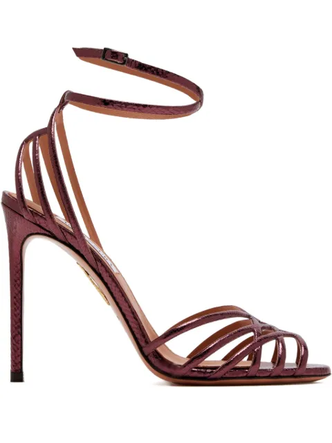 Aquazzura 105mm strappy sandals Red WDRHIGS0MSK