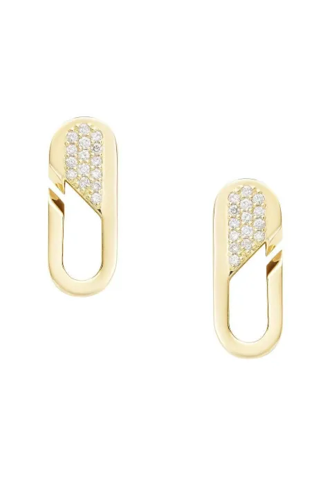 Bizzotto Gioielli 18K yellow gold small Link diamond earrings Gold MEP01E1YD