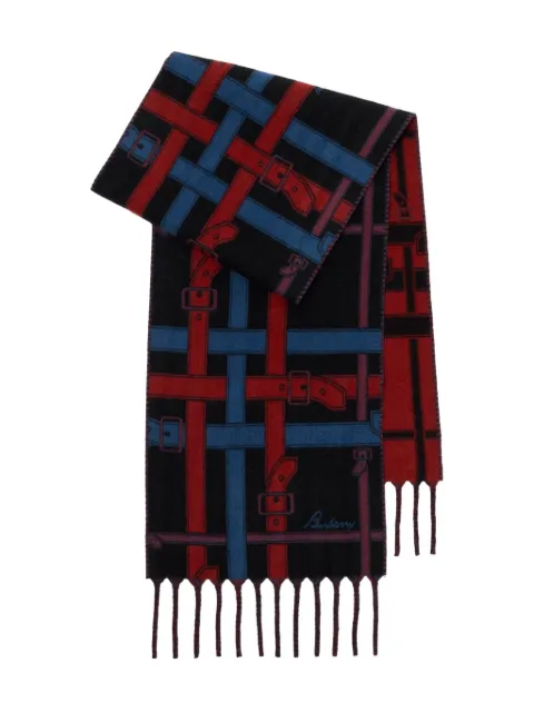Burberry Belt Check cashmere scarf Blue 8121721