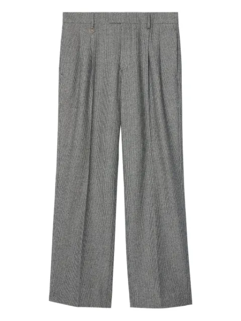 Burberry Puppytooth Check wool tailored trousers Grey 8118193