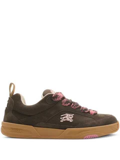 Burberry equestrian knight suede trainers Brown 8119544