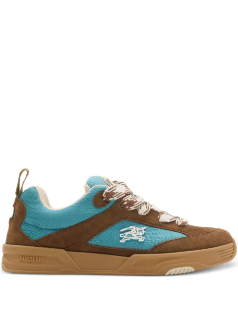 Burberry suede appliqué arc trainers Brown 8119545