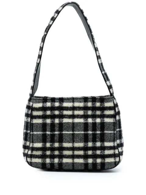 Burberry Pre-Owned 20th Century Vintage Check Wool shoulder bag Black MBO5G7WM0C611RFC