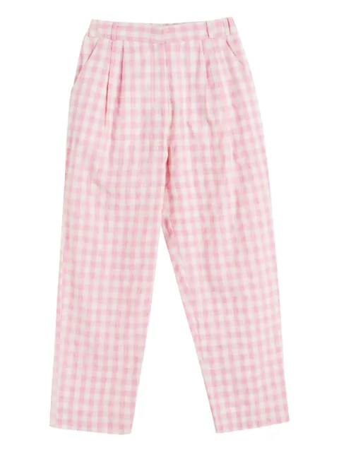 Chinti & Parker gingham-pattern trousers Pink PSS2603