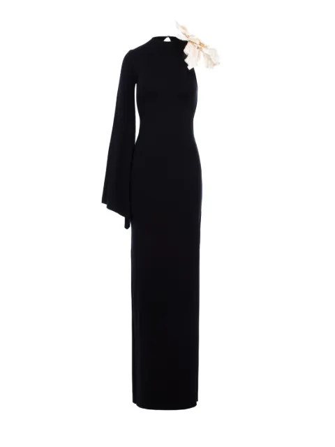 MANURÍ Dina Darling one-shoulder maxi dress Black MRSS26VIEL9DR04