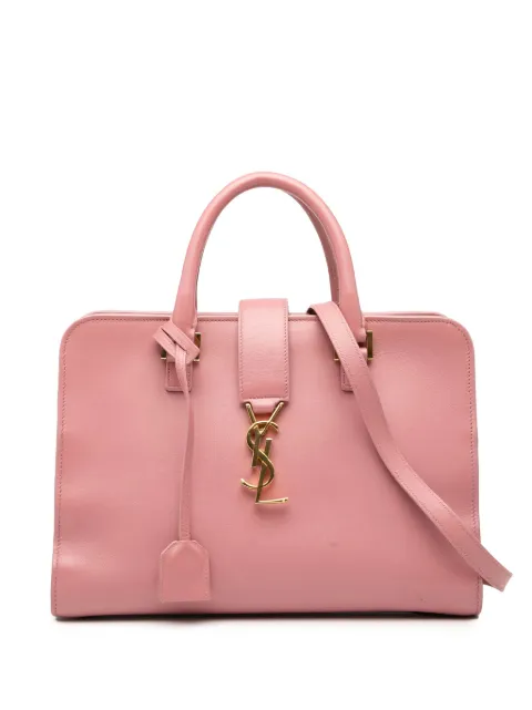 Saint Laurent Pre-Owned 2014 Small Leather Monogram Cabas satchel Pink NN4TDDRWEV8DW382