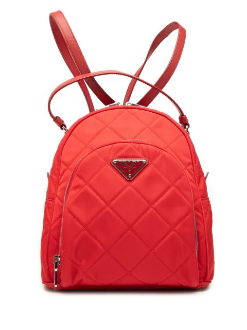 Prada Pre-Owned 2013-2025 Impuntu Tessuto backpack Red WZENTIYEH306N4YQ