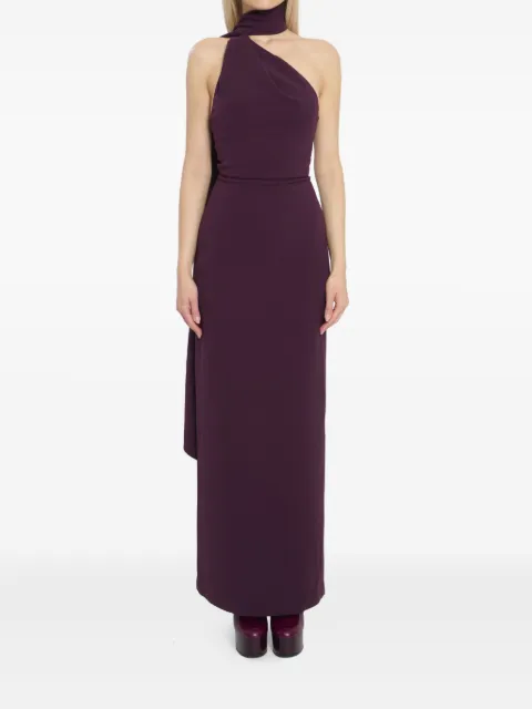 Solace London Demi one-shoulder maxi dress Purple OS38011