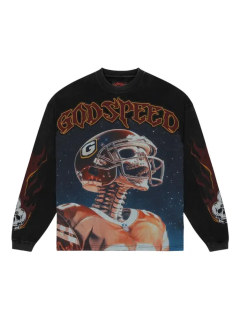 GODSPEED art piece stones long-sleeve sweatshirt Black GMLSTBW
