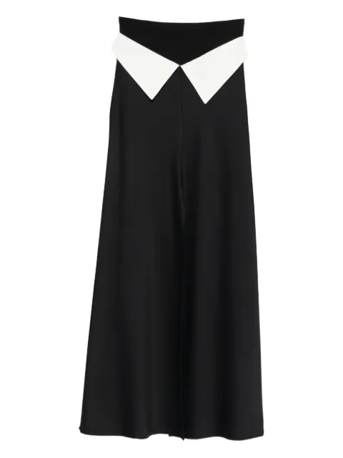 A.M.G. contrast-detail maxi skirt Black FW26SK20