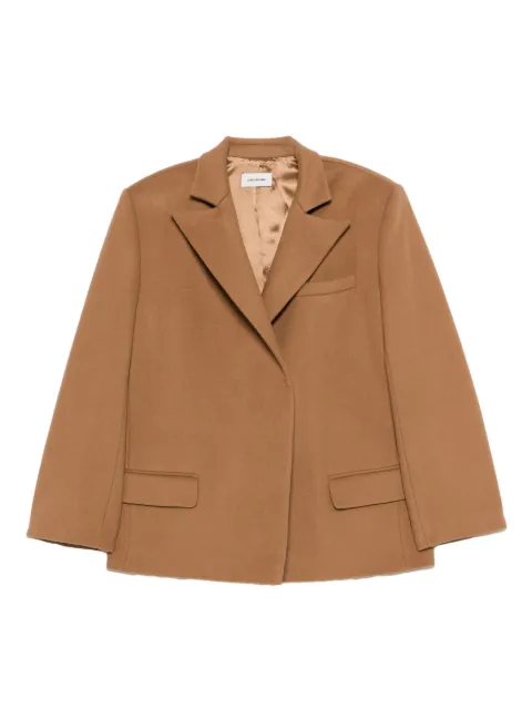 A.M.G. double-breasted coat Brown FW26JK20