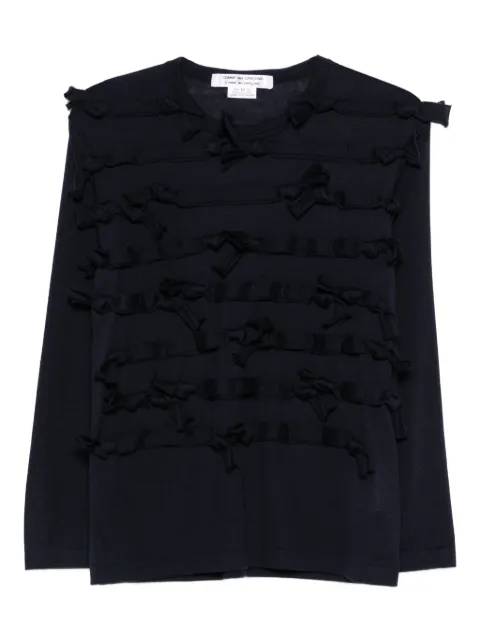 Comme Des Garçons Comme Des Garçons ribbon embellished knitwear Blue RPT014W25
