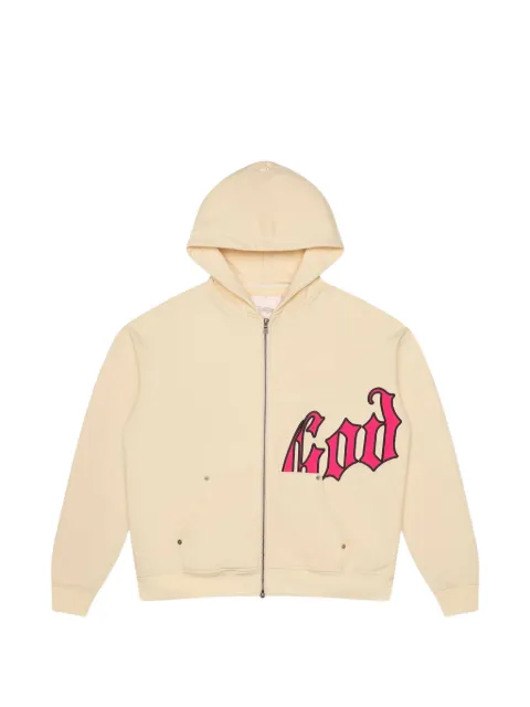 GODSPEED logo zip hoodie Neutrals 9APXDFVS