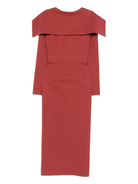 A.M.G. seam-detail midi dress Red FW26K011