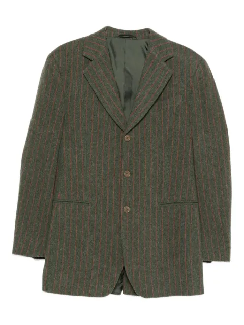 Romeo Gigli Pre-Owned 1990s pinstriped-pattern blazer Green RG850TO