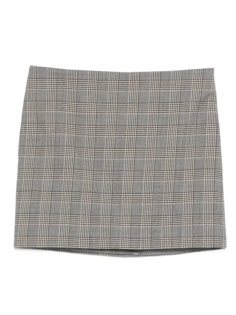 A.M.G. checked-pattern mini skirt Grey FW26SK23