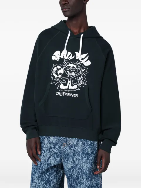 Brain Dead graphic-print hoodie Green BDF25TO90045CO
