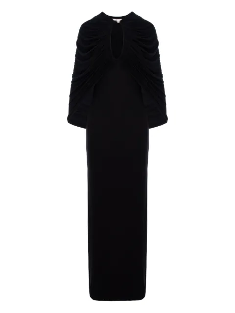MANURÍ Kokon draped-detail dress Black MRSS26VIELCH9DR37