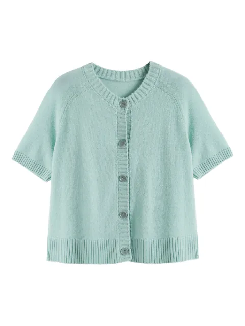 Chinti & Parker button-up short-sleeve cardigan Blue KSS2504ZL