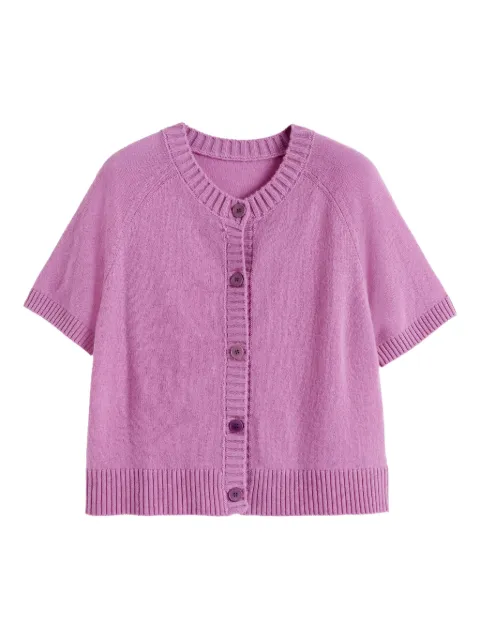 Chinti & Parker button-up short-sleeve cardigan Purple KSS2504ZL
