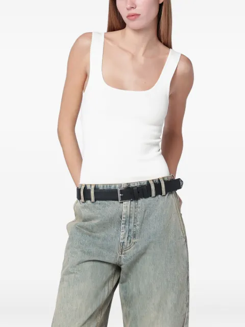 ENTIRE STUDIOS square-neck top White UNW2511068VI