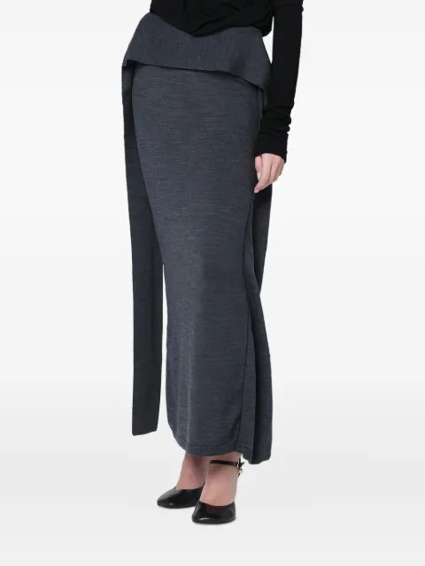 ENTIRE STUDIOS ribbed-knit long skirt Grey ESWW2510054