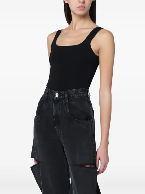 ENTIRE STUDIOS square-neck top Black UNW2511068VI