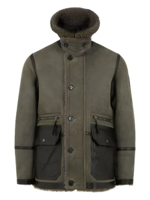 Belstaff Snowfield leather coat Grey 105839TOGMBL
