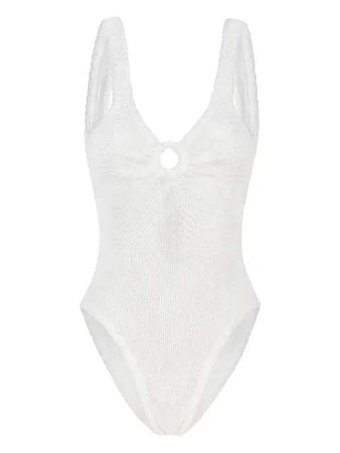 PARAMIDONNA Romana ring swimsuit White CR26RWM