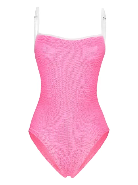 PARAMIDONNA Marisia textured one-piece swimsuit Pink CR26MOPBM