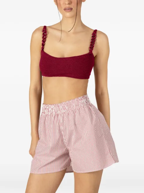 PARAMIDONNA Cora striped beach shorts Red CR26CSSB