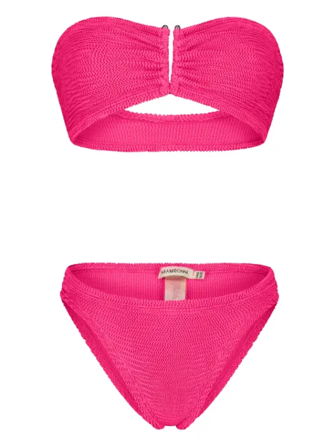 PARAMIDONNA Frida textured bikini Pink CR26FTPCP