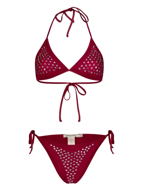 PARAMIDONNA Livia Swarovsky crystal-embellished bikini Red CR26LB