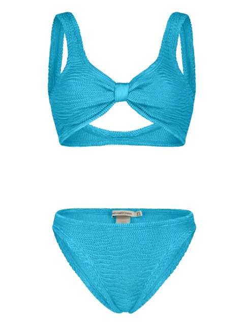 PARAMIDONNA Salma bow two piece swimsuit Blue CR26STPPB