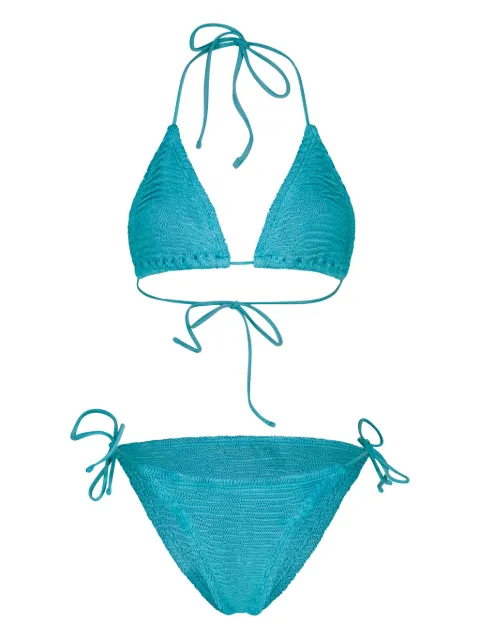 PARAMIDONNA textured tie beachwear Blue CR26EPB