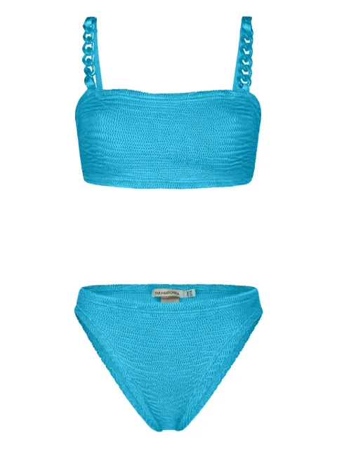 PARAMIDONNA Penelope chain two piece swimsuit Blue CR26PPB