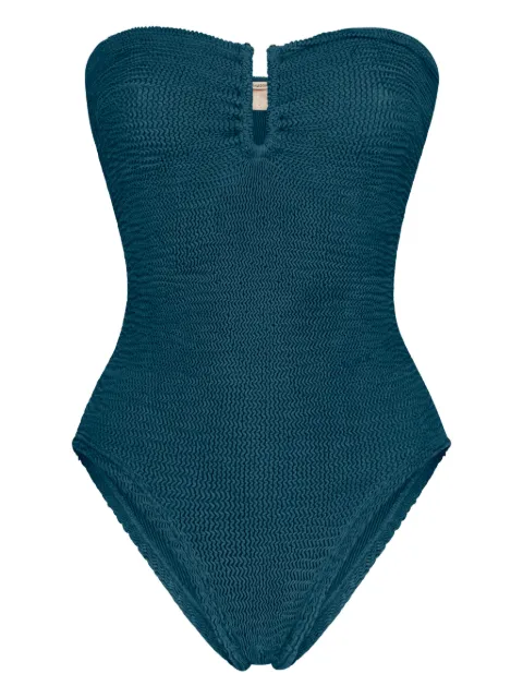 PARAMIDONNA Frida textured one-piece Blue CR26FOSM