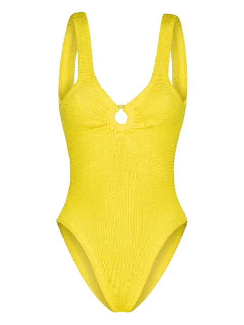 PARAMIDONNA Romana textured ring swimsuit Yellow CR26RL