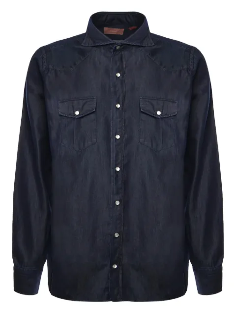 BORRIELLO NAPOLI chest-pocket denim shirt Blue 170471