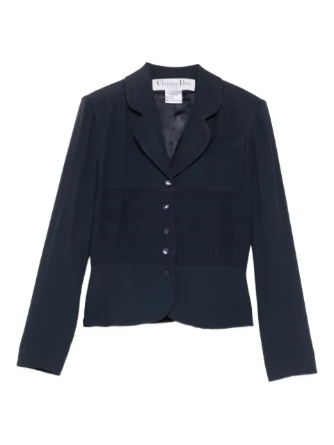 Christian Dior Pre-Owned 1990s button-fastening jacket Blue HOLADIO500