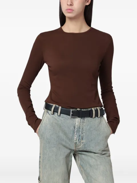 ENTIRE STUDIOS long-sleeves crew-neck T-shirt Brown UNU252018