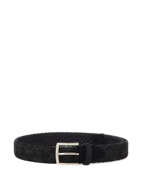 ATHISON woven suede belt Black 28AGP11512