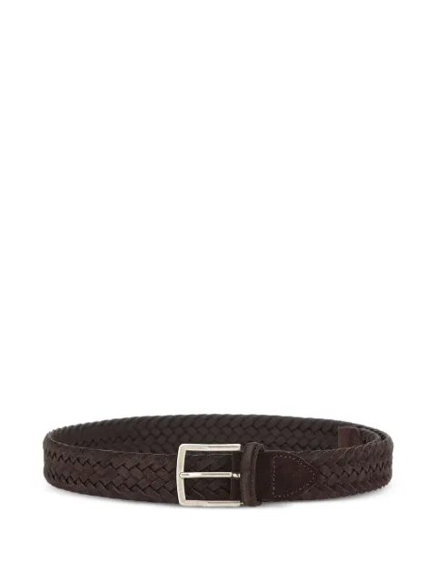 ATHISON woven pin-buckle belt Brown 28AGP11512