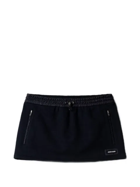 Miu Miu cotton fleece miniskirt Blue MJD226SOOO18TP