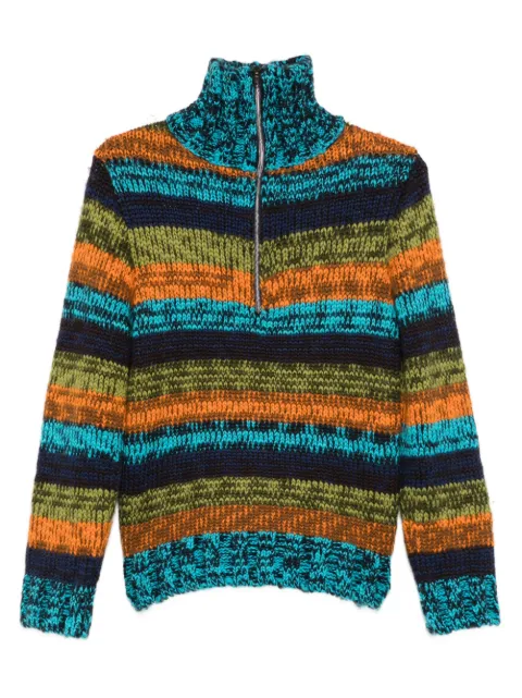 Romeo Gigli Pre-Owned 2001-2002s striped zip sweater Blue RG350TK