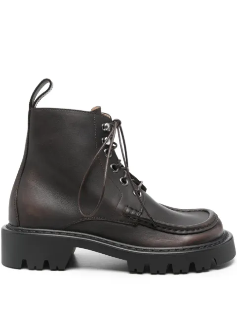 LOEWE lace-up zip-fastening boots Brown L815285XAD