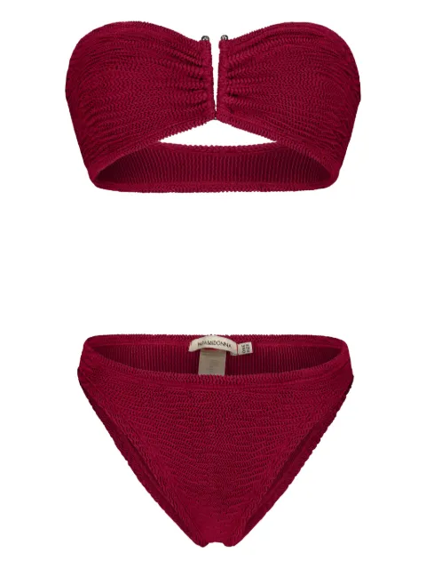 PARAMIDONNA Frida textured bikini Red CR26FTPB