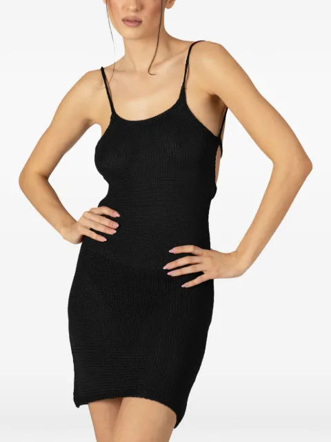 PARAMIDONNA Paloma crochet mini dress Black CR26PDBL